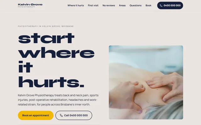 Sample physio site