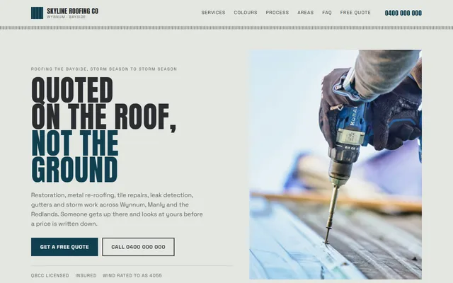 Sample roofer site